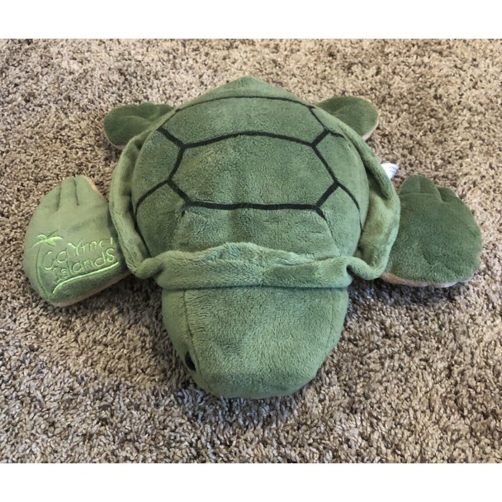 10.5” Imaginaction Plush Stuffed ~ Sea Turtle   ~ Cayman Islands ~ Green